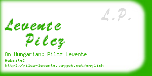 levente pilcz business card